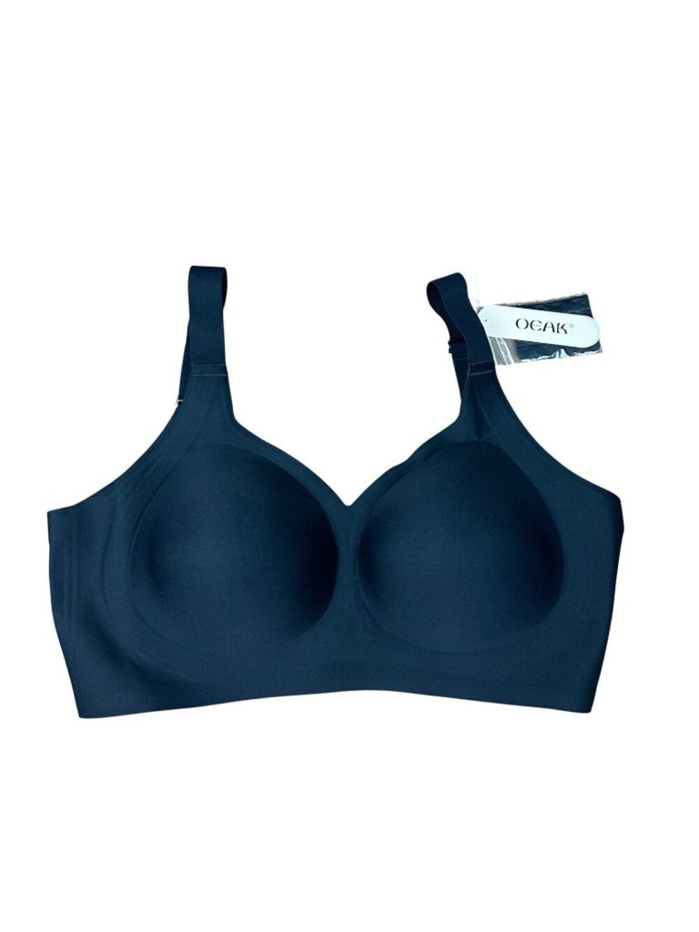 OEAK Wireless Comfort Bra Black 3XL Seamless Removable Pads Plus Size NWT W/Ext